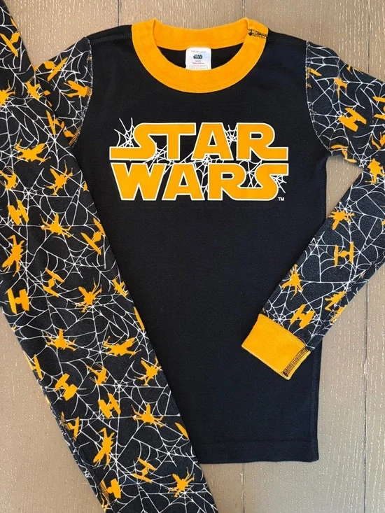 Hanna Andersson Halloween Star Wars 2-Piece Matching Long-John PJ Set • Size 10 - Picture 10 of 14